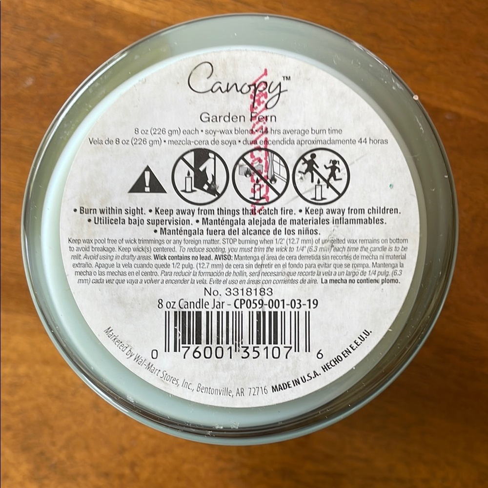 Canopy Green and Silver Jar Candle - Picture 3 of 4